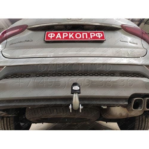 H091A GALIA Полностью оцинкованный фаркоп на Hyundai Santa Fe 2012-2018, 2018-2021, Kia Sorento 2012-2015, 2015-2020. Подрозетник убирается за бампер. Тип шара: A. Подрезка бампера. Нагрузки: 2600/120 кг, масса фаркопа 17,22 кг