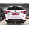 H091A GALIA Полностью оцинкованный фаркоп на Hyundai Santa Fe 2012-2018, 2018-2021, Kia Sorento 2012-2015, 2015-2020. Подрозетник убирается за бампер. Тип шара: A. Подрезка бампера. Нагрузки: 2600/120 кг, масса фаркопа 17,22 кг