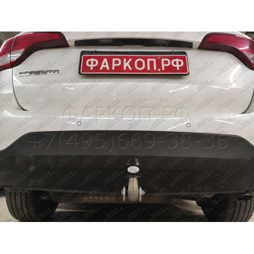 H091A GALIA Полностью оцинкованный фаркоп на Hyundai Santa Fe 2012-2018, 2018-2021, Kia Sorento 2012-2015, 2015-2020. Подрозетник убирается за бампер. Тип шара: A. Подрезка бампера. Нагрузки: 2600/120 кг, масса фаркопа 17,22 кг