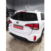 H091A GALIA Полностью оцинкованный фаркоп на Hyundai Santa Fe 2012-2018, 2018-2021, Kia Sorento 2012-2015, 2015-2020. Подрозетник убирается за бампер. Тип шара: A. Подрезка бампера. Нагрузки: 2600/120 кг, масса фаркопа 17,22 кг
