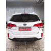 H091A GALIA Полностью оцинкованный фаркоп на Hyundai Santa Fe 2012-2018, 2018-2021, Kia Sorento 2012-2015, 2015-2020. Подрозетник убирается за бампер. Тип шара: A. Подрезка бампера. Нагрузки: 2600/120 кг, масса фаркопа 17,22 кг