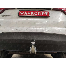 H091A GALIA Полностью оцинкованный фаркоп на Hyundai Santa Fe 2012-2018, 2018-2021, Kia Sorento 2012-2015, 2015-2020. Подрозетник убирается за бампер. Тип шара: A. Подрезка бампе