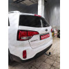 H091A GALIA Полностью оцинкованный фаркоп на Hyundai Santa Fe 2012-2018, 2018-2021, Kia Sorento 2012-2015, 2015-2020. Подрозетник убирается за бампер. Тип шара: A. Подрезка бампера. Нагрузки: 2600/120 кг, масса фаркопа 17,22 кг