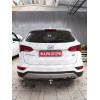 H091A GALIA Полностью оцинкованный фаркоп на Hyundai Santa Fe 2012-2018, 2018-2021, Kia Sorento 2012-2015, 2015-2020. Подрозетник убирается за бампер. Тип шара: A. Подрезка бампера. Нагрузки: 2600/120 кг, масса фаркопа 17,22 кг