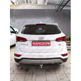 H091A GALIA Полностью оцинкованный фаркоп на Hyundai Santa Fe 2012-2018, 2018-2021, Kia Sorento 2012-2015, 2015-2020. Подрозетник убирается за бампер. Тип шара: A. Подрезка бампе