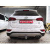 H091A GALIA Полностью оцинкованный фаркоп на Hyundai Santa Fe 2012-2018, 2018-2021, Kia Sorento 2012-2015, 2015-2020. Подрозетник убирается за бампер. Тип шара: A. Подрезка бампера. Нагрузки: 2600/120 кг, масса фаркопа 17,22 кг