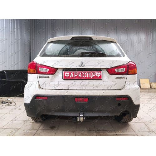 M122A GALIA Полностью оцинкованный фаркоп на Mitsubishi Eclipse Cross 2018-, Mitsubishi ASX 2010-2022 (без подрезки бампера), Citroen C4 Aircross 2012-2016, Peugeot 4008 2012-2016 (с невидимой подрезкой бампера). Тип шара: A. Нагрузки: 1600/100 кг, масса 
