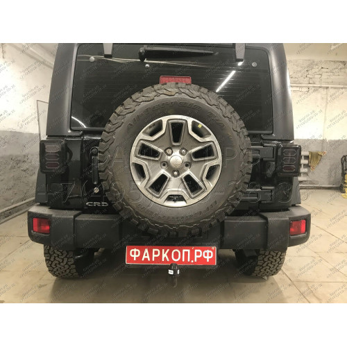 4852-A ORIS Фаркоп на Jeep Wrangler JK 2007-2018, JL 2018- без выреза в бампере. Тип шара: A. Нагрузки: 3100/90 кг, масса фаркопа 9,1 кг (без электрики в комплекте)