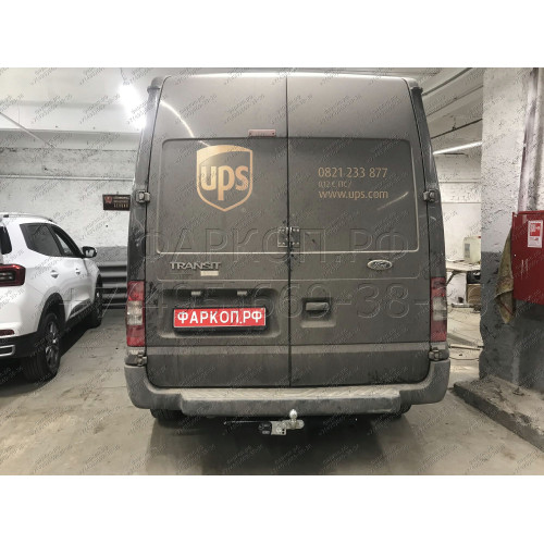 F116-F Лидер-плюс ТСУ для Ford Transit фургон, с задней подножкой 2000-2014 без снятия и выреза бампера. Тип шара: F. Нагрузки: 2000/100 кг, масса фаркопа 22,92 кг (без электрики в комплекте)