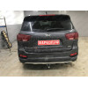H091A GALIA Полностью оцинкованный фаркоп на Hyundai Santa Fe 2012-2018, 2018-2021, Kia Sorento 2012-2015, 2015-2020. Подрозетник убирается за бампер. Тип шара: A. Подрезка бампера. Нагрузки: 2600/120 кг, масса фаркопа 17,22 кг
