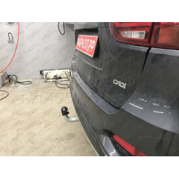 H091A GALIA Полностью оцинкованный фаркоп на Hyundai Santa Fe 2012-2018, 2018-2021, Kia Sorento 2012-2015, 2015-2020. Подрозетник убирается за бампер. Тип шара: A. Подрезка бампе