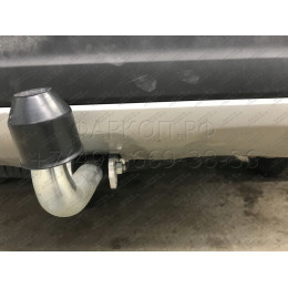 H091A GALIA Полностью оцинкованный фаркоп на Hyundai Santa Fe 2012-2018, 2018-2021, Kia Sorento 2012-2015, 2015-2020. Подрозетник убирается за бампер. Тип шара: A. Подрезка бампе