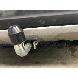 H091A GALIA Полностью оцинкованный фаркоп на Hyundai Santa Fe 2012-2018, 2018-2021, Kia Sorento 2012-2015, 2015-2020. Подрозетник убирается за бампер. Тип шара: A. Подрезка бампе