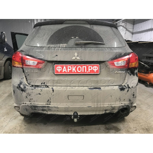 M122A GALIA Полностью оцинкованный фаркоп на Mitsubishi Eclipse Cross 2018-, Mitsubishi ASX 2010-2022 (без подрезки бампера), Citroen C4 Aircross 2012-2016, Peugeot 4008 2012-2016 (с невидимой подрезкой бампера). Тип шара: A. Нагрузки: 1600/100 кг, масса 