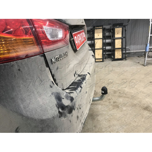 M122A GALIA Полностью оцинкованный фаркоп на Mitsubishi Eclipse Cross 2018-, Mitsubishi ASX 2010-2022 (без подрезки бампера), Citroen C4 Aircross 2012-2016, Peugeot 4008 2012-2016 (с невидимой подрезкой бампера). Тип шара: A. Нагрузки: 1600/100 кг, масса 