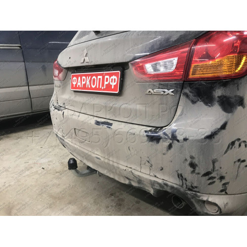 M122A GALIA Полностью оцинкованный фаркоп на Mitsubishi Eclipse Cross 2018-, Mitsubishi ASX 2010-2022 (без подрезки бампера), Citroen C4 Aircross 2012-2016, Peugeot 4008 2012-2016 (с невидимой подрезкой бампера). Тип шара: A. Нагрузки: 1600/100 кг, масса 