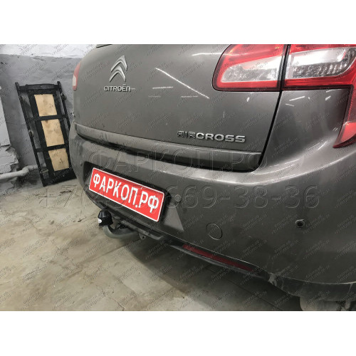 M122A GALIA Полностью оцинкованный фаркоп на Mitsubishi Eclipse Cross 2018-, Mitsubishi ASX 2010-2022 (без подрезки бампера), Citroen C4 Aircross 2012-2016, Peugeot 4008 2012-2016 (с невидимой подрезкой бампера). Тип шара: A. Нагрузки: 1600/100 кг, масса 