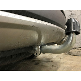 H091A GALIA Полностью оцинкованный фаркоп на Hyundai Santa Fe 2012-2018, 2018-2021, Kia Sorento 2012-2015, 2015-2020. Подрозетник убирается за бампер. Тип шара: A. Подрезка бампе