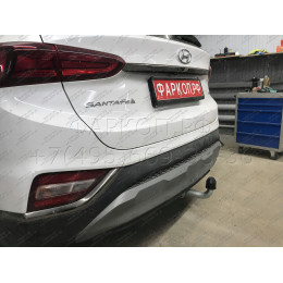H091A GALIA Полностью оцинкованный фаркоп на Hyundai Santa Fe 2012-2018, 2018-2021, Kia Sorento 2012-2015, 2015-2020. Подрозетник убирается за бампер. Тип шара: A. Подрезка бампе