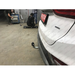 H091A GALIA Полностью оцинкованный фаркоп на Hyundai Santa Fe 2012-2018, 2018-2021, Kia Sorento 2012-2015, 2015-2020. Подрозетник убирается за бампер. Тип шара: A. Подрезка бампе