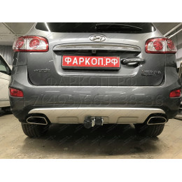H069C GALIA Полностью оцинкованный фаркоп на Hyundai Santa Fe 2006-2012, Kia Sorento 2009-2012. Тип шара: C (горизонтальный съемный). Подрезка бампера. Нагрузки: 2500/100 кг