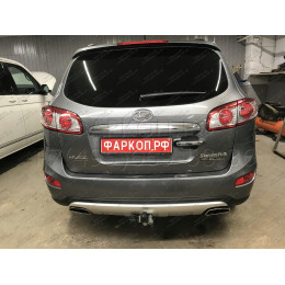 H069C GALIA Полностью оцинкованный фаркоп на Hyundai Santa Fe 2006-2012, Kia Sorento 2009-2012. Тип шара: C (горизонтальный съемный). Подрезка бампера. Нагрузки: 2500/100 кг