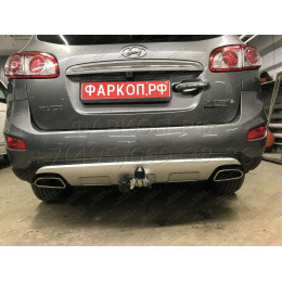 H069C GALIA Полностью оцинкованный фаркоп на Hyundai Santa Fe 2006-2012, Kia Sorento 2009-2012. Тип шара: C (горизонтальный съемный). Подрезка бампера. Нагрузки: 2500/100 кг