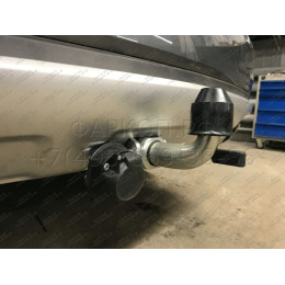 H069C GALIA Полностью оцинкованный фаркоп на Hyundai Santa Fe 2006-2012, Kia Sorento 2009-2012. Тип шара: C (горизонтальный съемный). Подрезка бампера. Нагрузки: 2500/100 кг