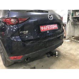 MCX-11-991122.00 PT GROUP Фаркоп на Mazda CX-5 2011-2017, 2017-2025 без подрезки бампера. Тип шара: E (легкосъемный шар под квадрат). Нагрузки: 2500/100 кг, масса фаркопа 19,2
