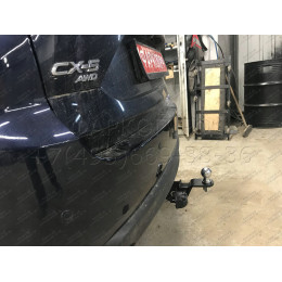 MCX-11-991122.00 PT GROUP Фаркоп на Mazda CX-5 2011-2017, 2017-2025 без подрезки бампера. Тип шара: E (легкосъемный шар под квадрат). Нагрузки: 2500/100 кг, масса фаркопа 19,2