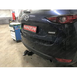 MCX-11-991122.00 PT GROUP Фаркоп на Mazda CX-5 2011-2017, 2017-2025 без подрезки бампера. Тип шара: E (легкосъемный шар под квадрат). Нагрузки: 2500/100 кг, масса фаркопа 19,2