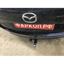 MCX-11-991122.00 PT GROUP Фаркоп на Mazda CX-5 2011-2017, 2017-2025 без подрезки бампера. Тип шара: E (легкосъемный шар под квадрат). Нагрузки: 2500/100 кг, масса фаркопа 19,2