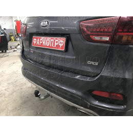 H091A GALIA Полностью оцинкованный фаркоп на Hyundai Santa Fe 2012-2018, 2018-2021, Kia Sorento 2012-2015, 2015-2020. Подрозетник убирается за бампер. Тип шара: A. Подрезка бампе