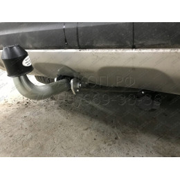 H091A GALIA Полностью оцинкованный фаркоп на Hyundai Santa Fe 2012-2018, 2018-2021, Kia Sorento 2012-2015, 2015-2020. Подрозетник убирается за бампер. Тип шара: A. Подрезка бампе