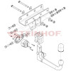 J-082 STEINHOF Фаркоп на Jeep Wrangler JL (кроме AdBlue) 2018- без снятия и подрезки бампера. Тип шара: AV (вертикальное быстросъемное крепление шара на ключе). Нагрузки: 3500/160 кг, масса фаркопа 5,4 кг (без электрики в комплекте)