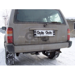 J005A GALIA Полностью оцинкованный фаркоп на Jeep Cherokee XJ 1988-2001. Тип шара: A. Установка без снятия и выреза бампера. Нагрузки: 3300/100 кг, масса фаркопа 18 