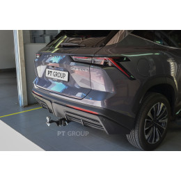 JDA-23-991122.00 PT GROUP Фаркоп на Jetour Dashing 2023- без подрезки бампера. Тип шара: E (легкосъемный шар под квадрат). Нагрузки: 1000/75 кг, масса фаркопа 20,6 кг (бе