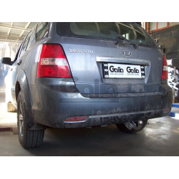 K028C GALIA Полностью оцинкованный фаркоп на Kia Sorento 2002-2009. Подрозетник убирается за бампер. Тип шара: C (горизонтальный съемный). Невидимый вырез 