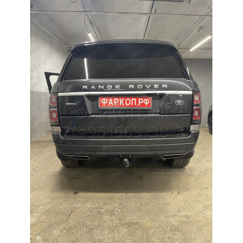 L-115 STEINHOF Фаркоп на Land Rover Range Rover IV L405 2013-2022. Требуется подрезка бампера. Тип шара: AV (вертикальное быстросъемное крепление шара на ключе). Нагрузки: 3500/150 кг, масса фаркопа 32,95 кг (без электрики в комплекте)