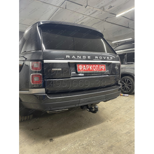 L-115 STEINHOF Фаркоп на Land Rover Range Rover IV L405 2013-2022. Требуется подрезка бампера. Тип шара: AV (вертикальное быстросъемное крепление шара на ключе). Нагрузки: 3500/150 кг, масса фаркопа 32,95 кг (без электрики в комплекте)
