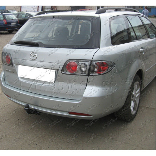 M-024 STEINHOF Фаркоп на Mazda 6 универсал GY 01/2003-2008. Требуется подрезка бампера. Тип шара: A. Нагрузки: 1800/75 кг, масса фаркопа 22 кг (без электрики в комплекте)