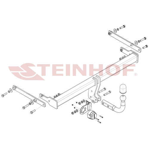 M-061 STEINHOF Фаркоп на Mazda 3 седан 2019- без подрезки бампера. Тип шара: A. Нагрузки: 1800/90 кг, масса фаркопа 16 кг (без электрики в комплекте)