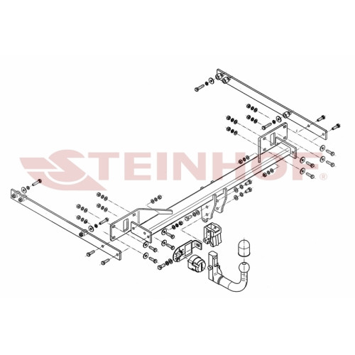 M-116 STEINHOF Фаркоп на Mercedes E-Class универсал s212 2009-2016 без подрезки бампера. Тип шара: AV (вертикальное быстросъемное крепление шара на ключе). Нагрузки: 2100/90 кг, масса фаркопа 24,2 кг (без электрики в комплекте)