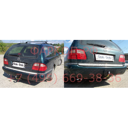 M027A GALIA Полностью оцинкованный фаркоп на Mercedes E-Class s210 универсал 1996-2003. Тип шара: A. Без выреза бампера. Нагрузки: 2200/75 кг, масса фаркопа 22,01 кг