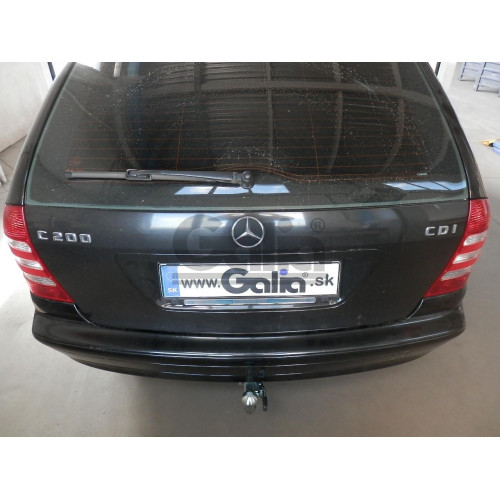 M097A GALIA Полностью оцинкованный фаркоп на Mercedes C-Class w203 седан / s203 универсал 2000-2007, Mercedes CLK-Class 2002-2009. Особенности: для нестандартного бампера требуется большой вырез. Подрозетник убирается за бампер. Тип шара: A. Невидимый выр