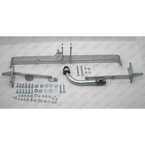 M097A GALIA Полностью оцинкованный фаркоп на Mercedes C-Class w203 седан / s203 универсал 2000-2007, Mercedes CLK-Class 2002-2009. Особенности: для нестандартного бампера требуется большой вырез. Подрозетник убирается за бампер. Тип шара: A. Невидимый выр