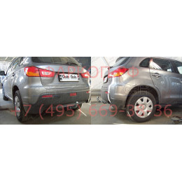 M122A GALIA Полностью оцинкованный фаркоп на Mitsubishi Eclipse Cross 2018-, Mitsubishi ASX 2010-2022 (без подрезки бампера), Citroen C4 Aircross 2012-2016, Peugeot 4008 2012-2016 (с невидимой по