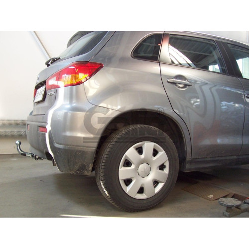 M122A GALIA Полностью оцинкованный фаркоп на Mitsubishi Eclipse Cross 2018-, Mitsubishi ASX 2010-2022 (без подрезки бампера), Citroen C4 Aircross 2012-2016, Peugeot 4008 2012-2016 (с невидимой подрезкой бампера). Тип шара: A. Нагрузки: 1600/100 кг, масса 