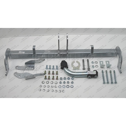 M122A GALIA Полностью оцинкованный фаркоп на Mitsubishi Eclipse Cross 2018-, Mitsubishi ASX 2010-2022 (без подрезки бампера), Citroen C4 Aircross 2012-2016, Peugeot 4008 2012-2016 (с невидимой подрезкой бампера). Тип шара: A. Нагрузки: 1600/100 кг, масса 