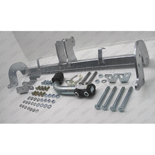 M122A GALIA Полностью оцинкованный фаркоп на Mitsubishi Eclipse Cross 2018-, Mitsubishi ASX 2010-2022 (без подрезки бампера), Citroen C4 Aircross 2012-2016, Peugeot 4008 2012-2016 (с невидимой подрезкой бампера). Тип шара: A. Нагрузки: 1600/100 кг, масса 